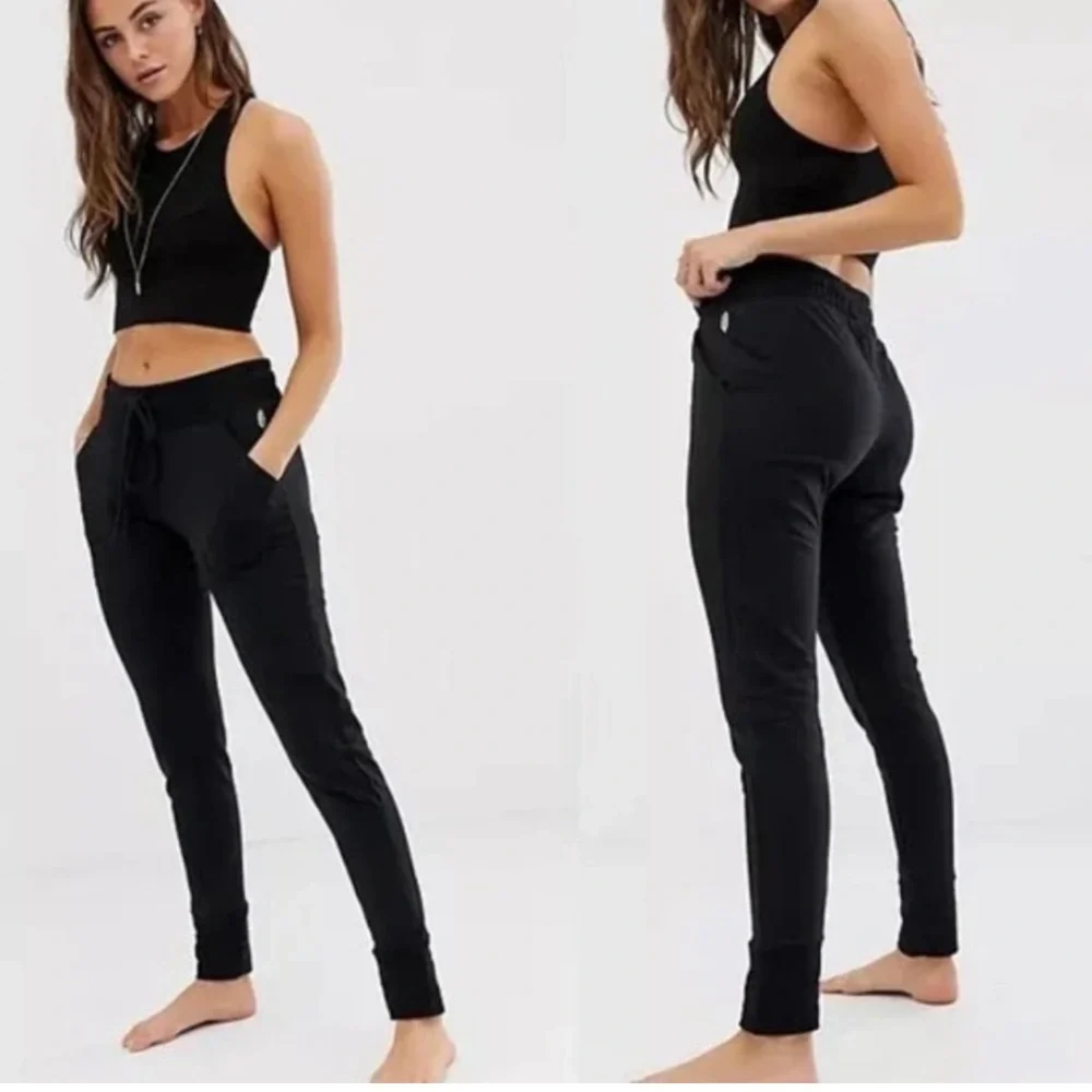 Free People Sunny Black Skinny Jogger Sweatpants